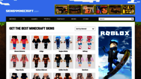 What Skins4minecraft.com website looked like in 2020 (4 years ago)