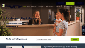 What Symmetry.physio website looked like in 2020 (4 years ago)