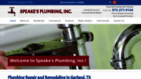 What Speakesplumbing.com website looked like in 2020 (4 years ago)