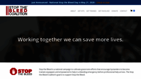 What Stopthebleedingcoalition.org website looked like in 2020 (4 years ago)