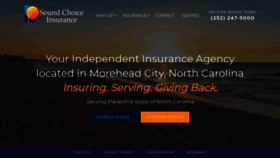 What Soundchoiceinsurance.com website looked like in 2020 (4 years ago)