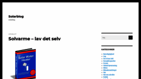 What Solarblog.dk website looked like in 2020 (4 years ago)