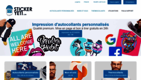 What Stickeryeti.fr website looked like in 2020 (4 years ago)
