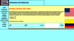 What Spanishnotebook.com website looked like in 2020 (4 years ago)