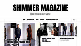 What Shimmermagazine.com website looked like in 2020 (4 years ago)