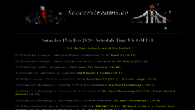 What Soccerstreams.co website looked like in 2020 (4 years ago)