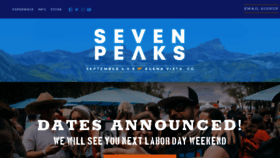 What Sevenpeaksfestival.com website looked like in 2020 (4 years ago)