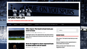 What Spursforlife.com website looked like in 2020 (4 years ago)