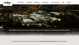 What Simplot.com.au website looked like in 2020 (5 years ago)