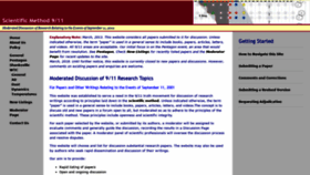 What Scientificmethod911.org website looked like in 2020 (4 years ago)