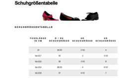 What Schuhgroessentabelle.net website looked like in 2020 (4 years ago)