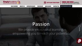 What Simplyacademy.com website looked like in 2020 (4 years ago)