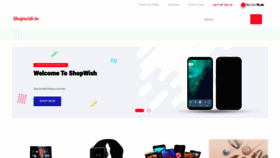 What Shopwish.in website looked like in 2020 (4 years ago)