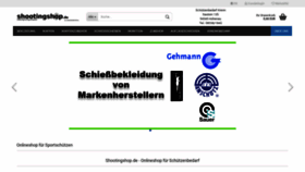 What Shootingshop.de website looked like in 2020 (4 years ago)