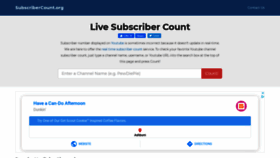 What Subscribercount.org website looked like in 2020 (4 years ago)
