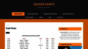 What Soccersaints.com website looked like in 2020 (4 years ago)