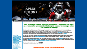 What Spacecolonyfans.net website looked like in 2020 (4 years ago)