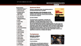 What Spokesmanbooks.com website looked like in 2020 (4 years ago)