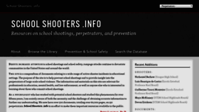 What Schoolshooters.info website looked like in 2020 (4 years ago)