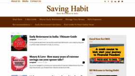 What Savinghabit.com website looked like in 2020 (4 years ago)