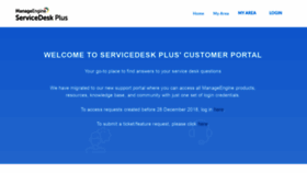 What Support.servicedeskplus.com website looked like in 2020 (4 years ago)