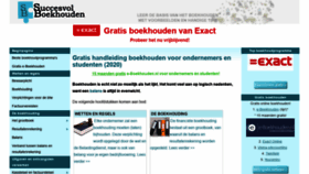 What Succesvolboekhouden.nl website looked like in 2020 (4 years ago)