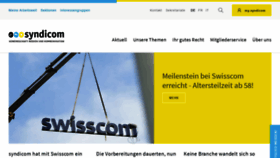What Syndicom.ch website looked like in 2020 (4 years ago)