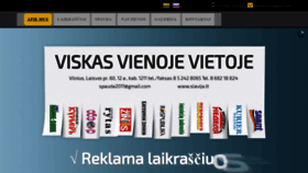 What Slavija.lt website looked like in 2020 (4 years ago)