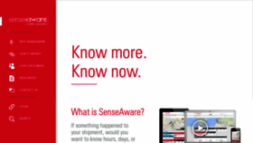 What Senseaware.com website looked like in 2020 (4 years ago)