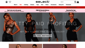What Selectfashion.co.uk website looked like in 2020 (4 years ago)
