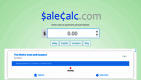 What Salecalc.com website looked like in 2020 (4 years ago)