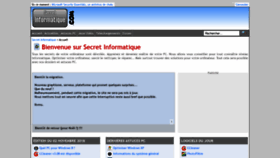 What Secretinformatique.com website looked like in 2020 (4 years ago)