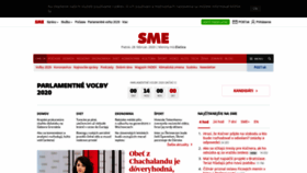 What Sme.sk website looked like in 2020 (5 years ago)