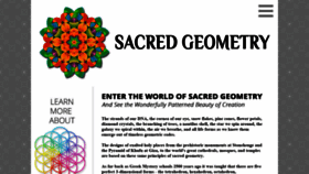 What Sacred-geometry.com website looked like in 2020 (4 years ago)