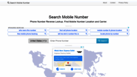 What Searchmobilenumber.com website looked like in 2020 (4 years ago)