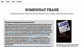 What Somewhatfrank.com website looked like in 2020 (4 years ago)
