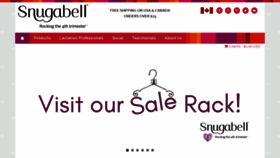 What Snugabell.com website looked like in 2020 (4 years ago)