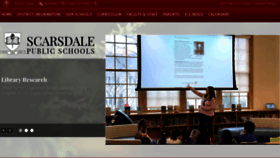 What Scarsdaleschools.org website looked like in 2020 (4 years ago)