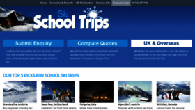 What Skischooltrips.co.uk website looked like in 2020 (4 years ago)