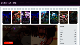 What Stackanime.com website looked like in 2020 (4 years ago)
