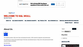 What Sqlskull.com website looked like in 2020 (4 years ago)