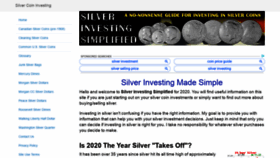 What Silverinvestingsimplified.com website looked like in 2020 (4 years ago)