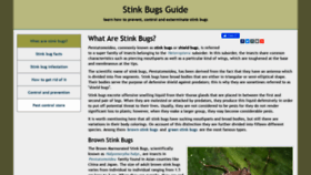 What Stinkbugsguide.net website looked like in 2020 (4 years ago)
