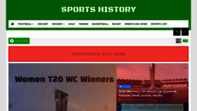 What Sportshistori.com website looked like in 2020 (4 years ago)