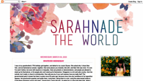 What Sarahnadetheworld.com website looked like in 2020 (4 years ago)