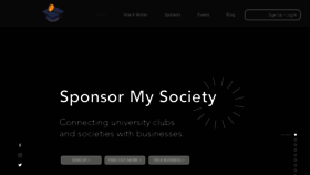 What Sponsormysociety.co.uk website looked like in 2020 (4 years ago)
