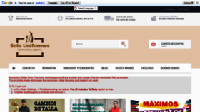 What Solouniformes.es website looked like in 2020 (4 years ago)