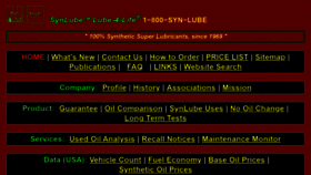 What Synlube.com website looked like in 2020 (4 years ago)