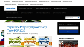 What Sprawdzianyonline.pl website looked like in 2020 (4 years ago)