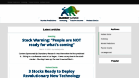 What Stockmarketjunkie.com website looked like in 2020 (4 years ago)